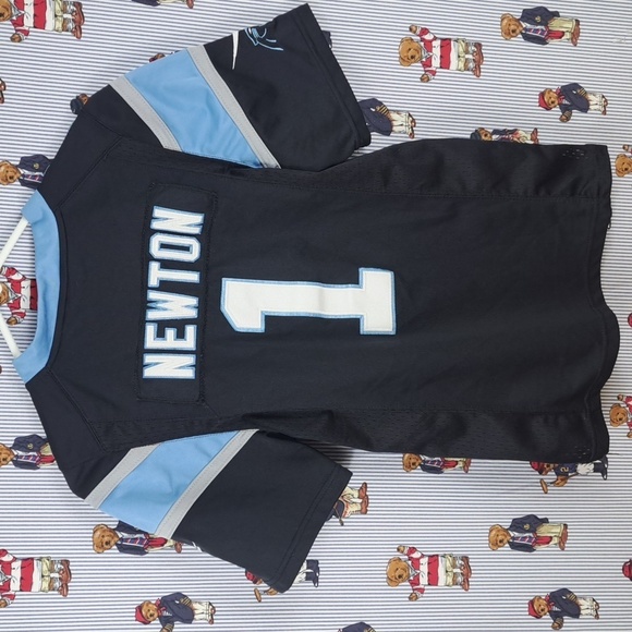 Nike Carolina Panthers Cam Newton #1 stitched black & blue SM football jersey - Picture 4 of 7